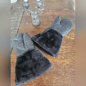 Leather Vintage Ski Gloves